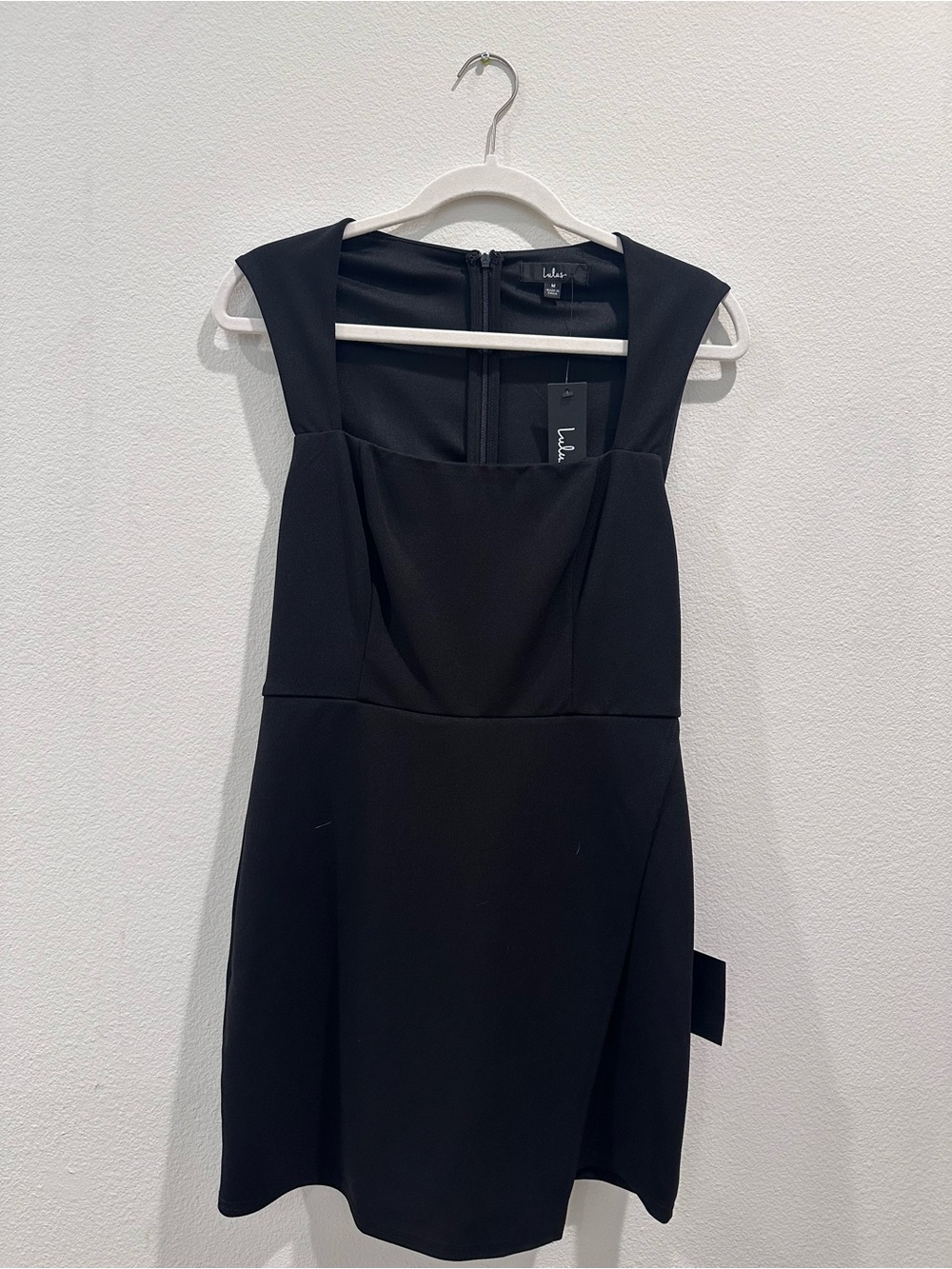 Lulu's Black Square Neck Cocktail Dress